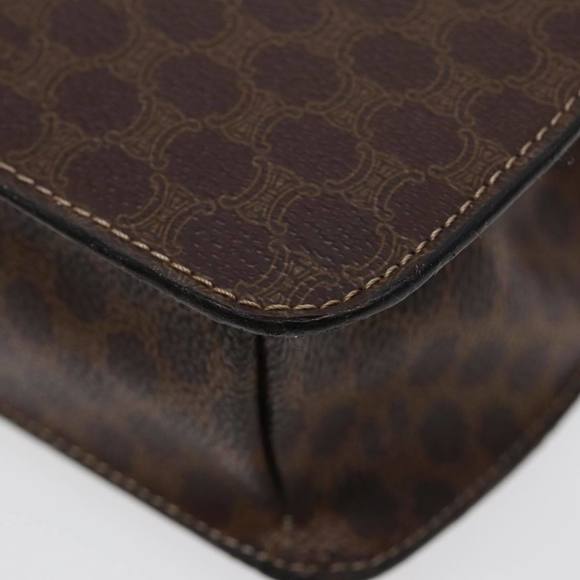 CELINE Macadam Canvas Hand Bag PVC Leather Brown Gold Auth 87429 - Picture 16 of 16